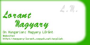 lorant magyary business card