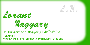 lorant magyary business card